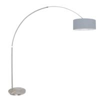 Steinhauer BooglampSparkled light metaal met lichtblauwe kap - 3927ST - thumbnail