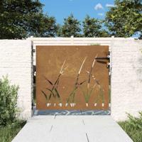 Poort 85x100 cm grasontwerp cortenstaal - thumbnail