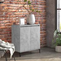 Dressoir 60x35x70 cm bewerkt hout betongrijs - thumbnail