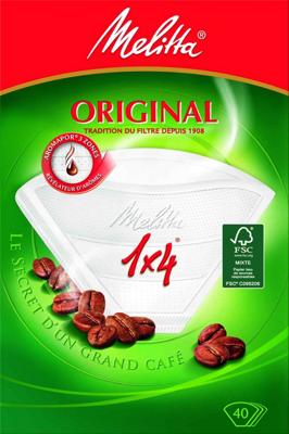 Melitta koffiefilter 1 x 4, pak van 40 stuks