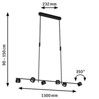 Paulmann Puric Pane I 79774 LED-hanglamp LED 48 W Zwart - thumbnail