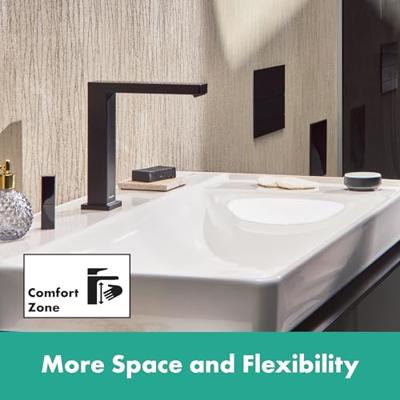 Hansgrohe Tecturis E 2-gats wastafelkraan 150 CoolStart met waste, mat zwart - thumbnail