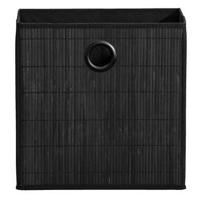 Opbergbox Kenzi bamboe - zwart - 31x31x31 cm - thumbnail