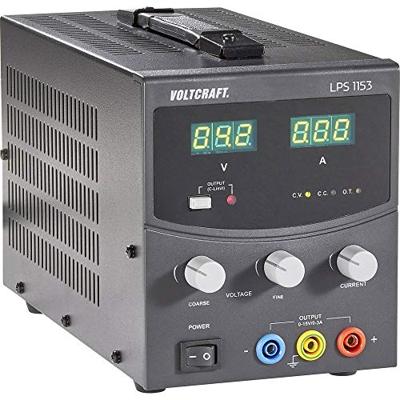 VOLTCRAFT LPS1153 Labvoeding, regelbaar 0 - 15 V/DC 0 - 3 A 45 W Aantal uitgangen: 1 x VOLTCRAFT LPS1153 Labvoeding, regelbaar 0 - 15 V/DC 0 - 3 A 45 W Aantal uitgangen: 1 x