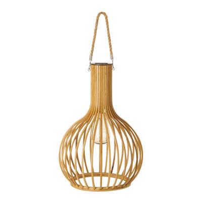 Solar hanging light dia28-H40cm bamboo Decoris - Decoris