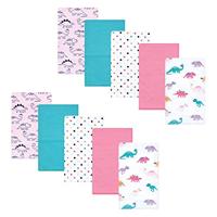 Hudson Baby Unisex Baby Cotton Flannel Burp Cloths, Cuteasaurus, One Size - thumbnail