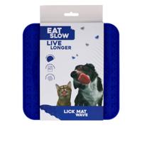 Eat Slow Live Longer Lick Mat Wave Blue - thumbnail
