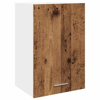 Hangkast 40x31x60 cm bewerkt hout oud houtkleurig Hangkast 40x31x60 cm bewerkt hout oud houtkleurig