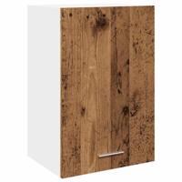 Hangkast 40x31x60 cm bewerkt hout oud houtkleurig - thumbnail