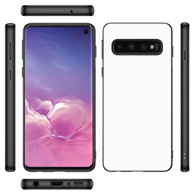 Samsung Galaxy S10 Hoesje TPU Gripcase Zwart/wit Samsung Galaxy S10 Hoesje TPU Gripcase Zwart/wit