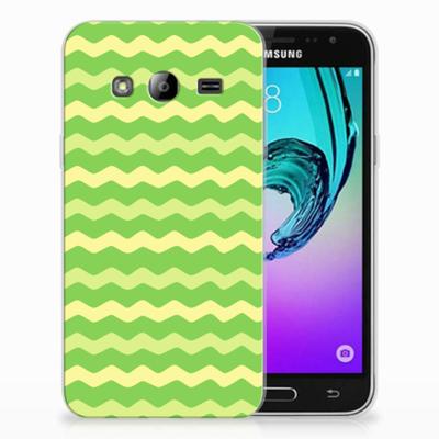 Samsung Galaxy J3 2016 TPU bumper Waves Green