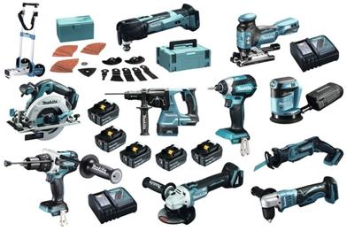 Makita DLX1009TJ2 Accu Combiset 10-delig met Trolley 18V 5.0Ah in Mbox