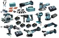 Makita DLX1009TJ2 Accu Combiset 10-delig met Trolley 18V 5.0Ah in Mbox - thumbnail