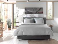 Yellow Dekbedovertrek Perkal Katoen Chambray dark grey - thumbnail