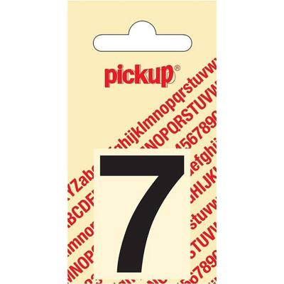 Plakcijfer Helvetica 40 mm Sticker zwarte cijfer 7 Pickup - Pickup