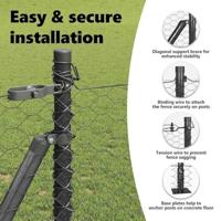 VidaXL Afrasteringspaal grijs 25 x 0,8 m (36 mm gaas) staal en pvc - thumbnail