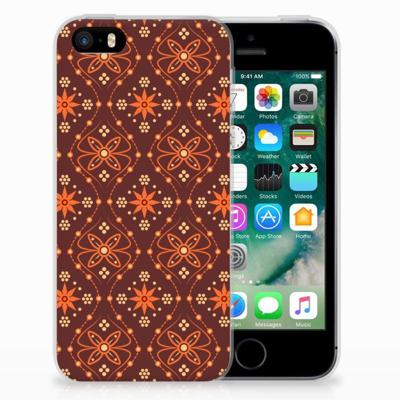 Apple iPhone SE | 5S | TPU bumper | Batik Brown