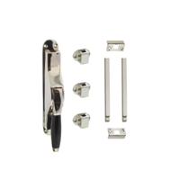 Intersteel set pomp-espagnolet Ton Basic incl. stangenset 2x125 cm - nikkel/ebbenhout - thumbnail