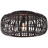 Brilliant Zwarte plafondlampWoodrow rotan - 99405/76 - thumbnail
