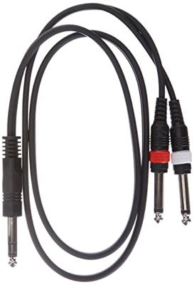 Adam Hall 3 Star YVPP 0100 verloopkabel 1x stereo jack naar 2x mono jack 1m - thumbnail