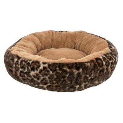 TRIXIE HONDENMAND LEO SOFT ROND PLUCHE BRUIN / PANTERPRINT TRIXIE HONDENMAND LEO SOFT ROND PLUCHE BRUIN / PANTERPRINT