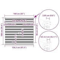 Zebra rolgordijn 160x100 cm stofbreedte 155,9 cm zwart - thumbnail