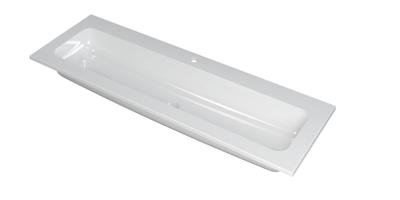 INK Wastafel Faktor polystone centraal met 1 kraangat 140 cm x 45 cm x 1,5 cm Glans wit 3407031