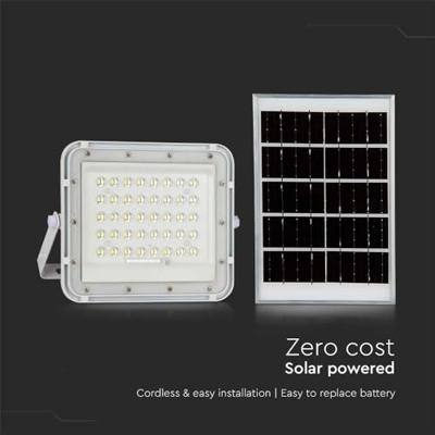 V-TAC VT-80W-W 7842 LED-schijnwerper, Zonne-energiemodule 19 W Neutraalwit Wit