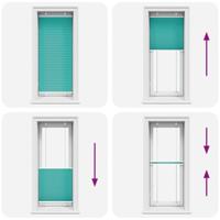 Pliss rolgordijn 55x150 cm stofbreedte 54,4 cm petrol groen - thumbnail