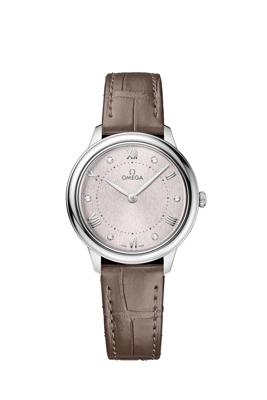 Horlogeband Omega 032Z016927 / 43413306052001 / De Ville Krokodillenleer Taupe 14mm