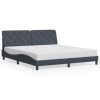 Bedframe zonder matras 180x200 cm fluweel donkergrijs - thumbnail