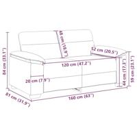 2-zitsbank 120 cm stof donkergrijs - thumbnail