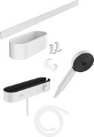 Hansgrohe Bundelset Handdouche WallStoris Thermostaat Glijstang en Opbergset Mat Wit - thumbnail