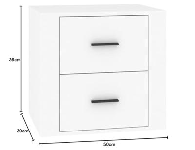 Nachtkastje 50x39x47 cm wit Nachtkastje 50x39x47 cm wit