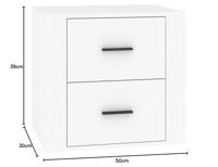 Nachtkastje 50x39x47 cm wit - thumbnail