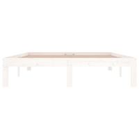 Bedframe massief hout wit 135x190 cm 4FT6 double - thumbnail