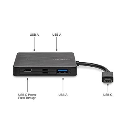 TARGUS HARDWARE Concentrateur (hub) - 3 x SuperSpeed USB 3.0 + 1 x USB-C (passage de puissance) - de bureau