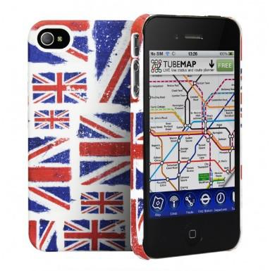 Cygnett Great Britain Union Jack beschermhoes voor iPhone 4S met schermbescherming
