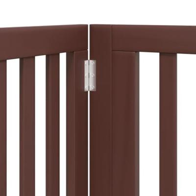 Hondenhek inklapbaar 4 panelen 320 cm populierenhout bruin