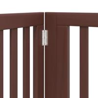 Hondenhek inklapbaar 4 panelen 320 cm populierenhout bruin - thumbnail