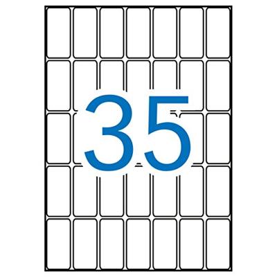 Apli witte etiketten Print & Write ft 19 x 40 mm (b x h), 525 stuks, 35 per blad (1866)