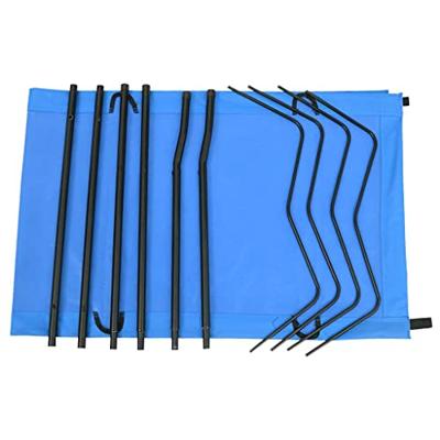 VidaXL Campingbed 180x60x19 cm oxford stof en staal blauw VidaXL Campingbed 180x60x19 cm oxford stof en staal blauw