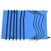 Campingbed 180x60x19 cm oxford stof en staal blauw - thumbnail