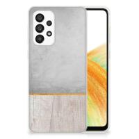 Samsung Galaxy A33 5G | Bumper Hoesje | Wood Concrete - thumbnail