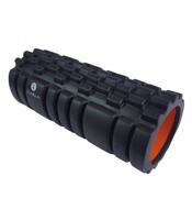 Sveltus foamroller met Grid zwart/oranje 33 x 14 cm - thumbnail