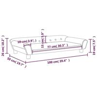 Kinderbank 100x50x26 cm fluweel roze - thumbnail
