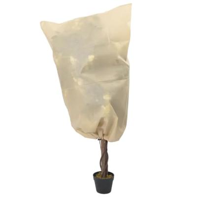 Plantenhoezen met trekkoord 4 st 70 g/m 0,8x1,2 m - thumbnail