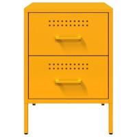 Nachtkastje 36x39x50,5 cm staal mosterdgeel - thumbnail