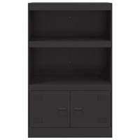 Dressoir 67x39x107 cm staal zwart - thumbnail