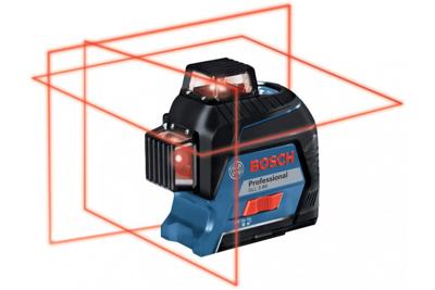 Bosch Professional GLL 3-80 Kruislijnlaser rood 3x 360° in koffer - 0601063S00